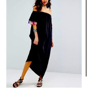 ASOS off-shoulder Maxi Dress with Tassel Detail 8